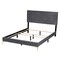 Baxton Studio Abberton Modern and Contemporary Grey Velvet and Gold Metal Queen Size Panel Bed 220-12849-ZORO - alternate 4